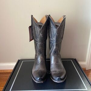 Lucchese Anthracite Perforated Western Boots